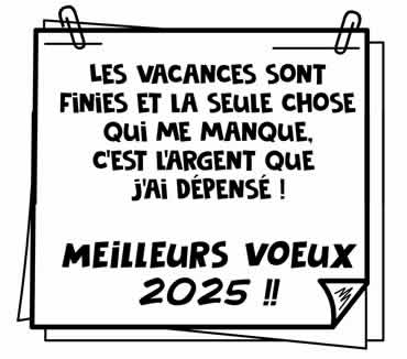 Image originale avec le texte : Les vacances sont finies