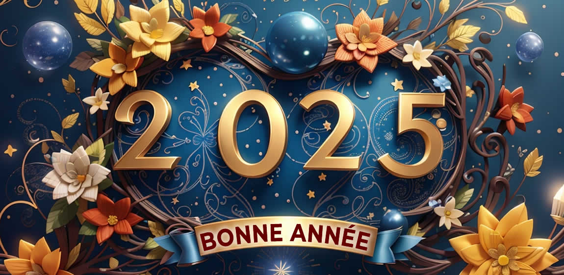 2025 avec une police très originale pour le nouvel an