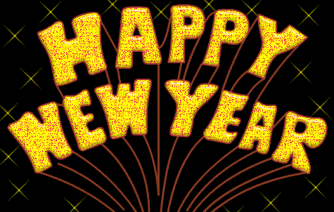gif animes avec texte Happy New Year 2027