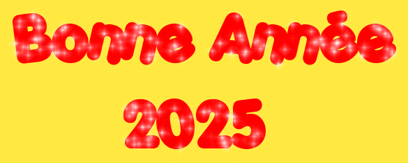 Gif Glitter Bonne 2025 rouge