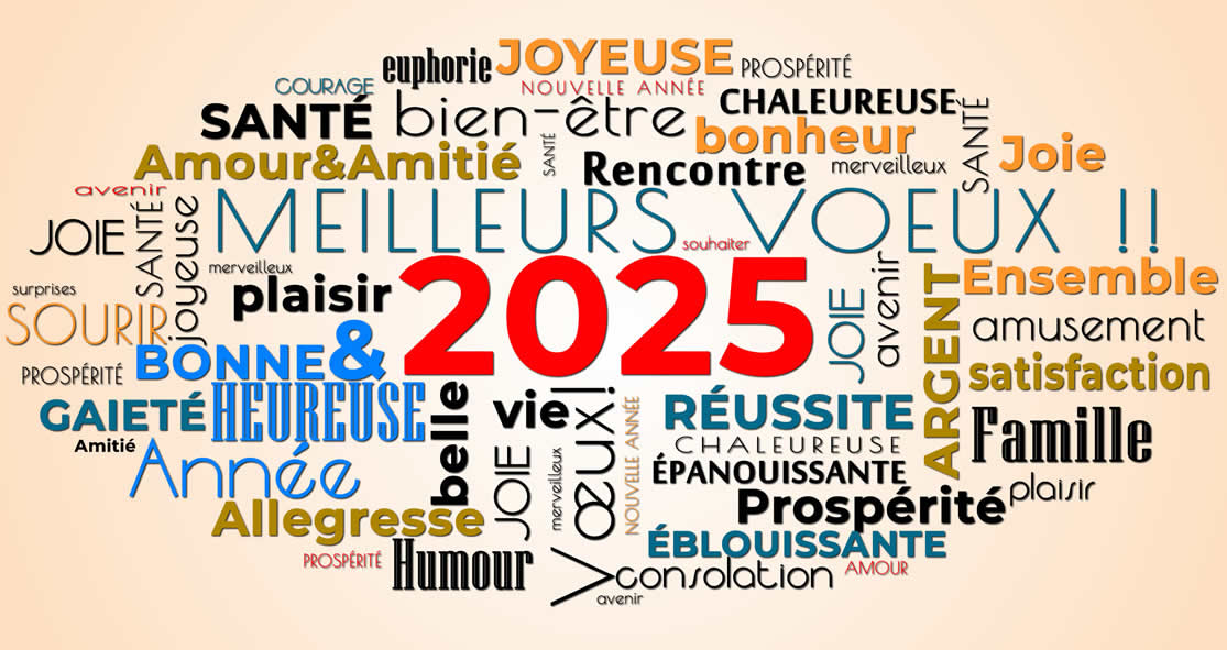 1000 voeux pour une bonne année 2025