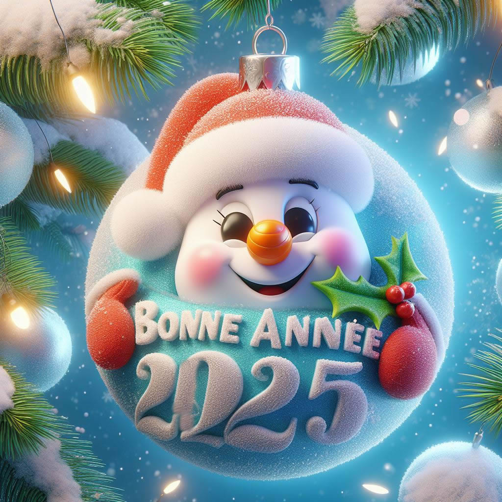 Image 3D avec texte de bienvenue pour une nouvelle année