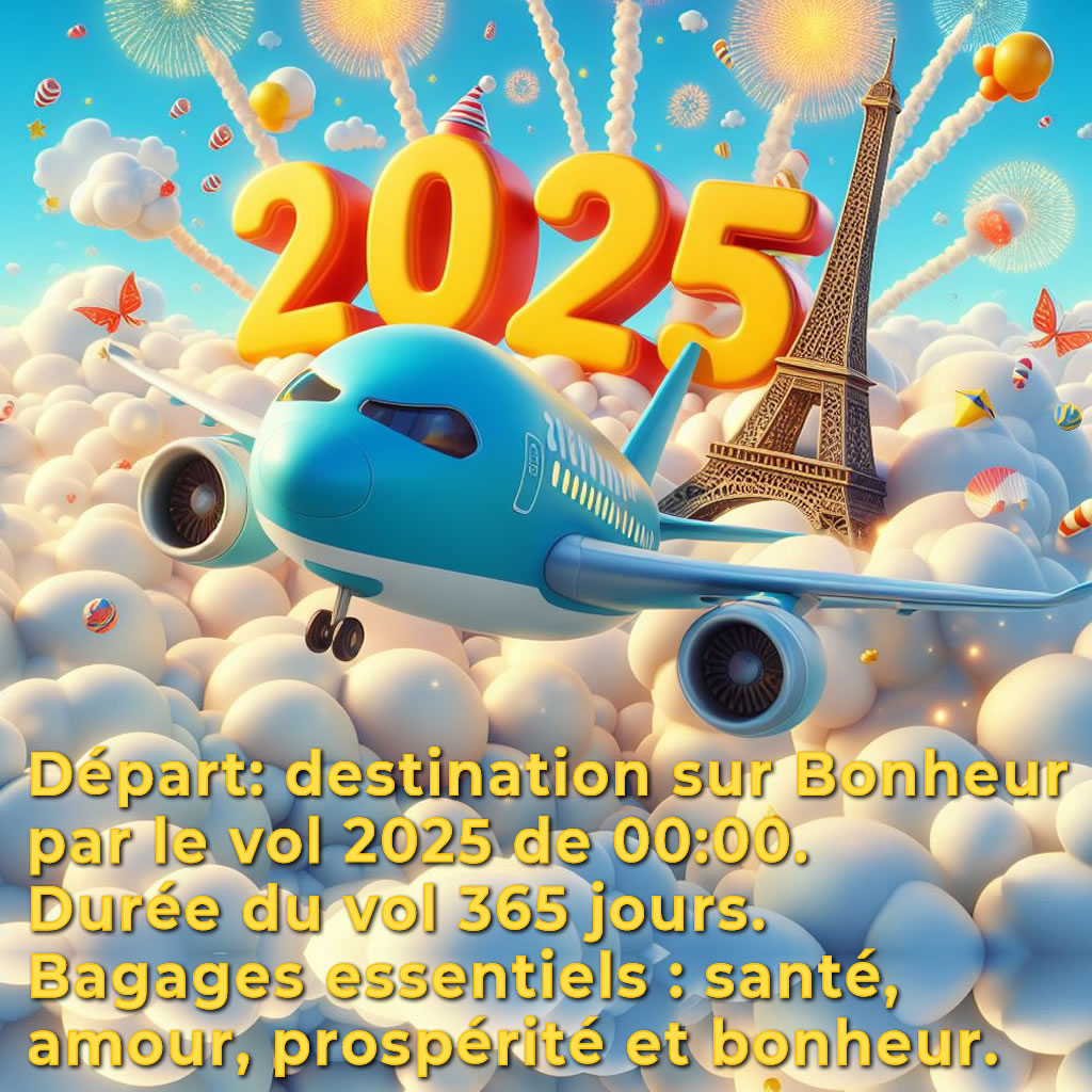 Image Destination Bonheur 2025 : Embarquez avec nous pour la nouvelle année