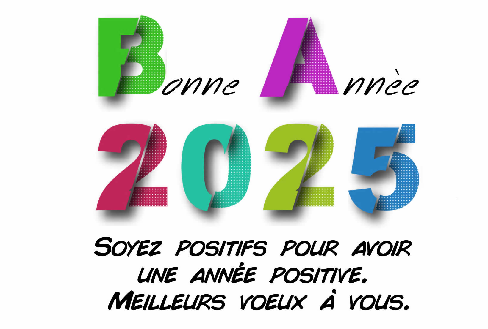 Image Bonne année 2025 avec des perspectives positives
