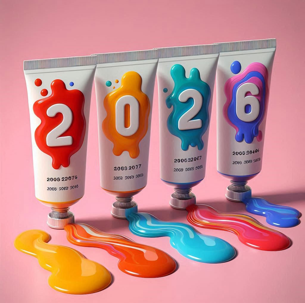 Bonne année 2026 pleine en couleur