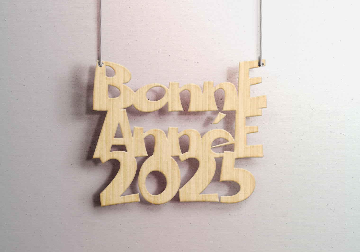 Bonne Année 2027 Image effet bois