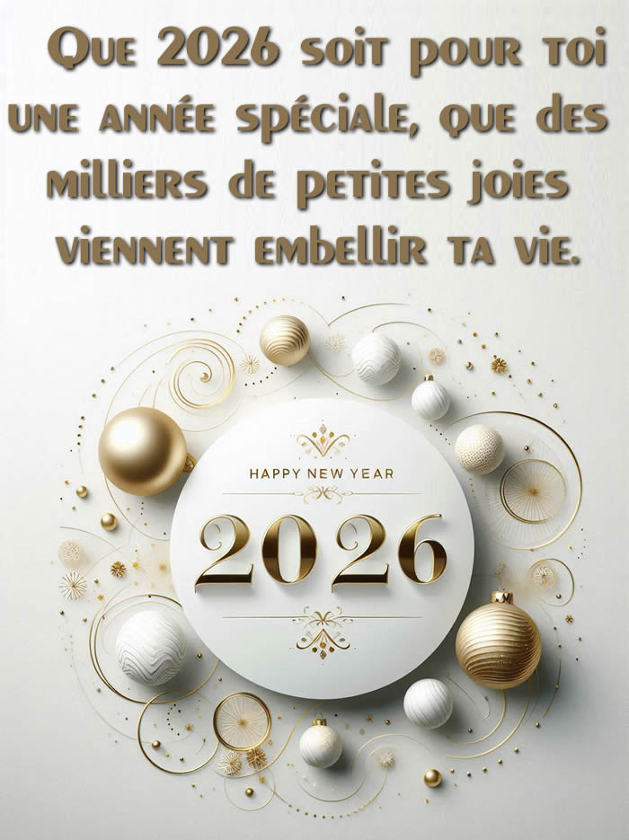 Lettre postale avec un message de vœux 2027
