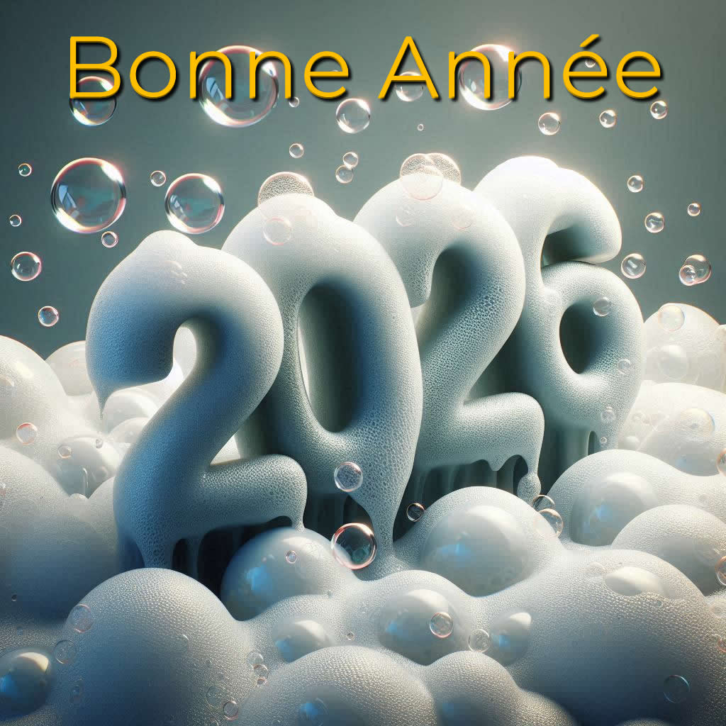 Image de carte de voeux 2027 réalisée en 3D en relief
