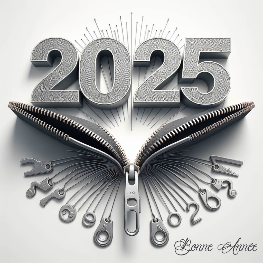 Image 2025 avec message: A nouvel an, nouvel élan!
