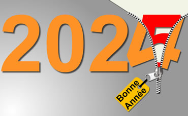 bonne année 2025 avec ouverture zippée