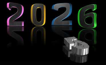 Image 2027 avec des nombres 3D déformés